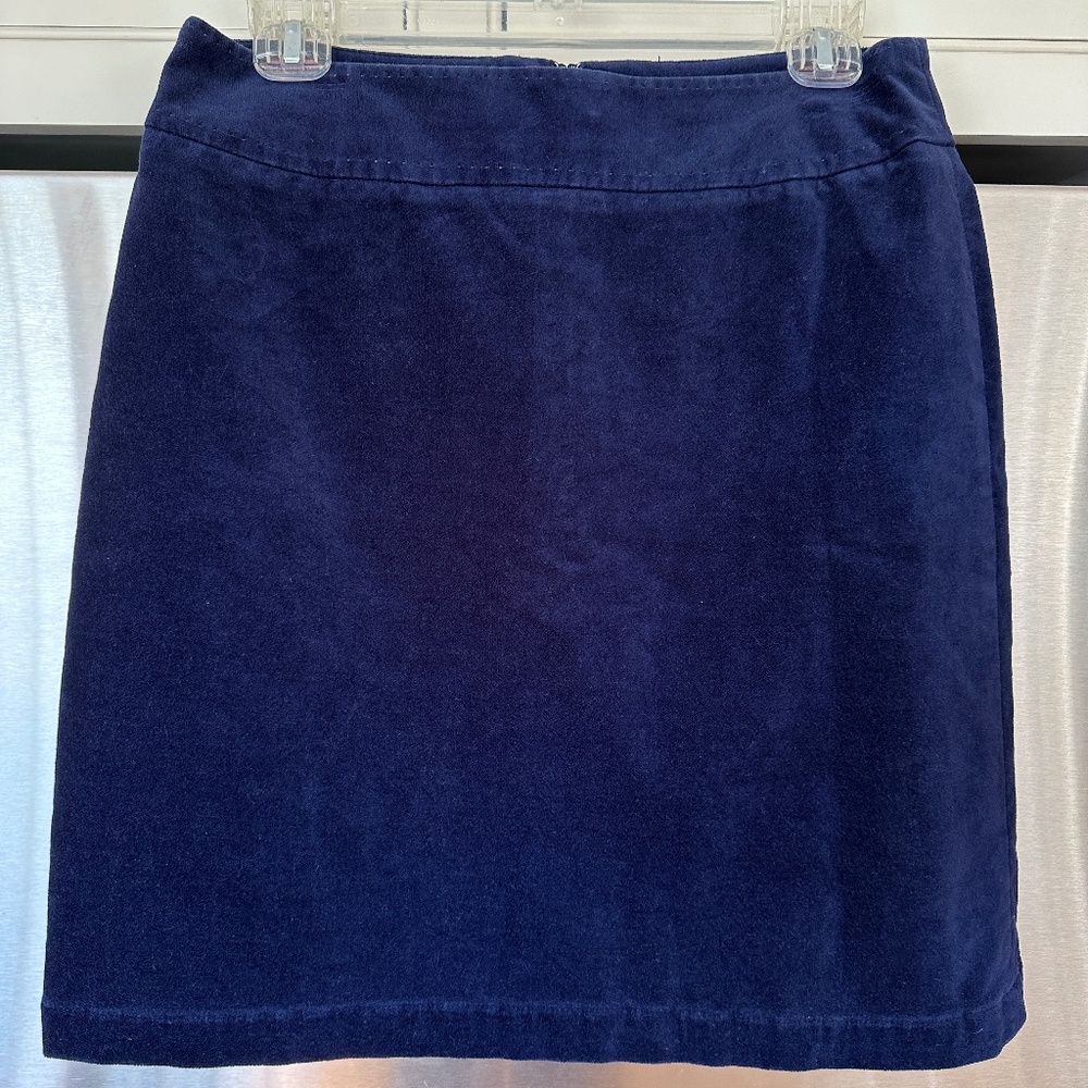 Talbots Blue Velvet Straight Skirt, size 4 petite